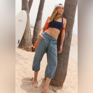 Free People For Real Crop Pants in Summer Storm